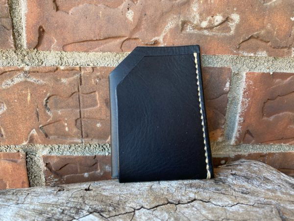 Handmade Black Leather Card Wallet