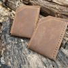 Handmade Brown Leather Card Wallets