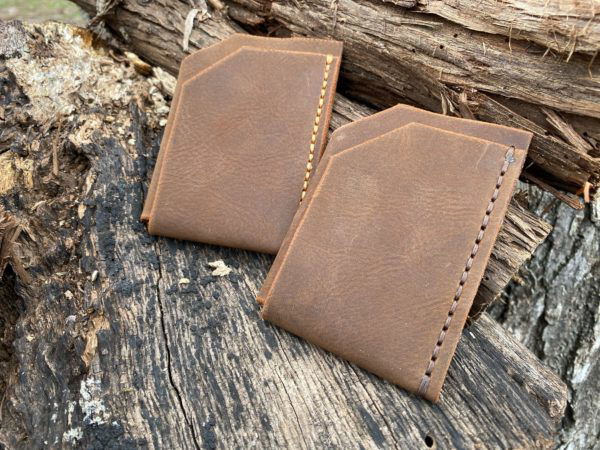 Handmade Brown Leather Card Wallets
