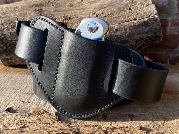 Handmade Black Pancake knife sheath